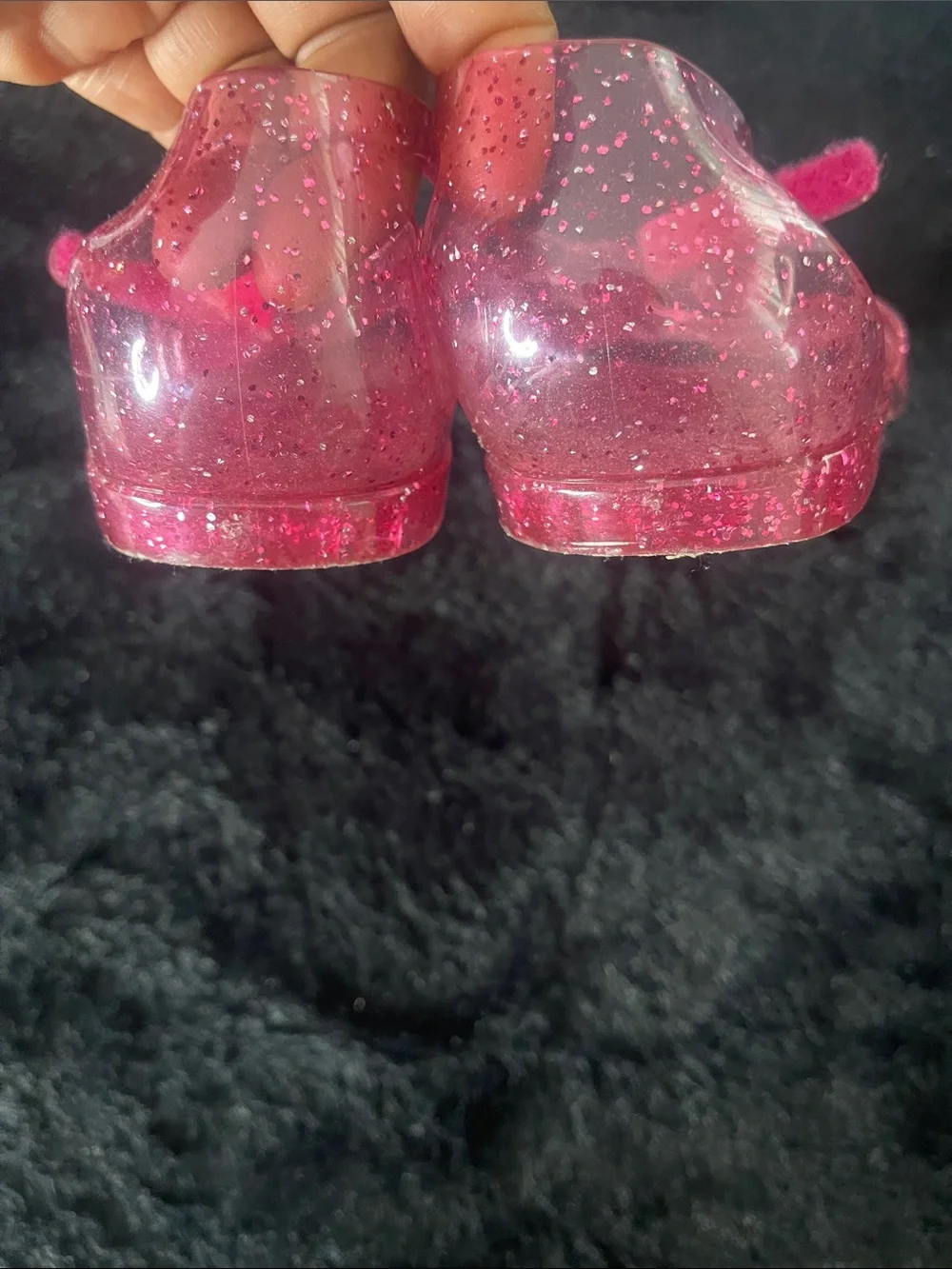The Children's Place Pink Glitter Jelly Sandals for Kids